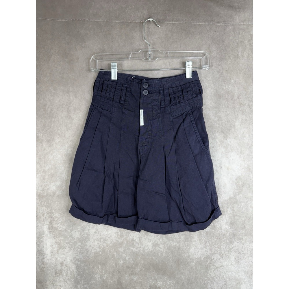 Vtg 90s 80s Z Cavaricci High Waisted Pleated Shorts In Blue Womens's Size 24